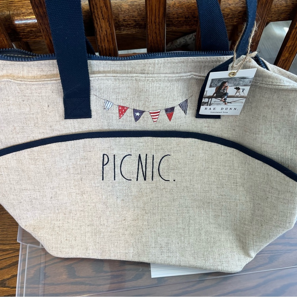 NWT RAE DUNN INSULATED PICNIC TOTE - Picture 4 of 9
